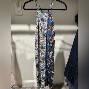 Lulus halter maxi dress. Blue floral.